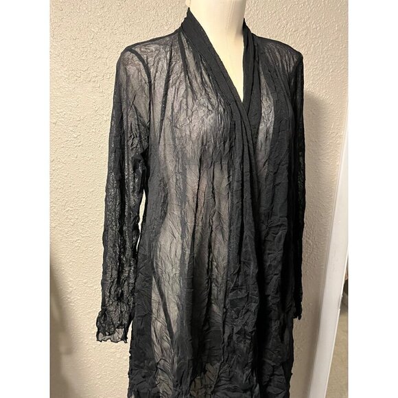 nwt BLACK FOCUS LARGE CARDIGAN POLYESTER - Picture 1 of 7